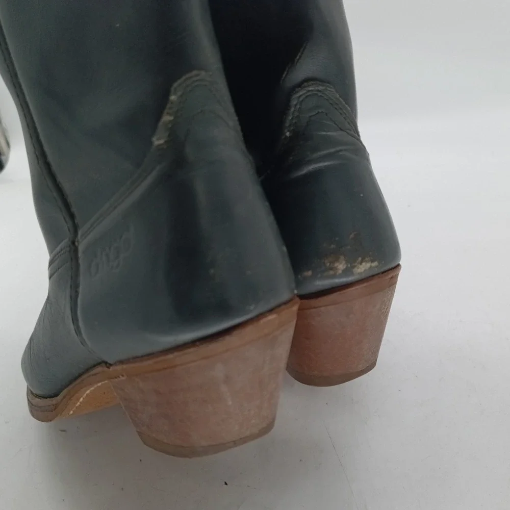 Dingo Womens Gray Leather Western Cowboy Boots 52001 Size 8 D s5
